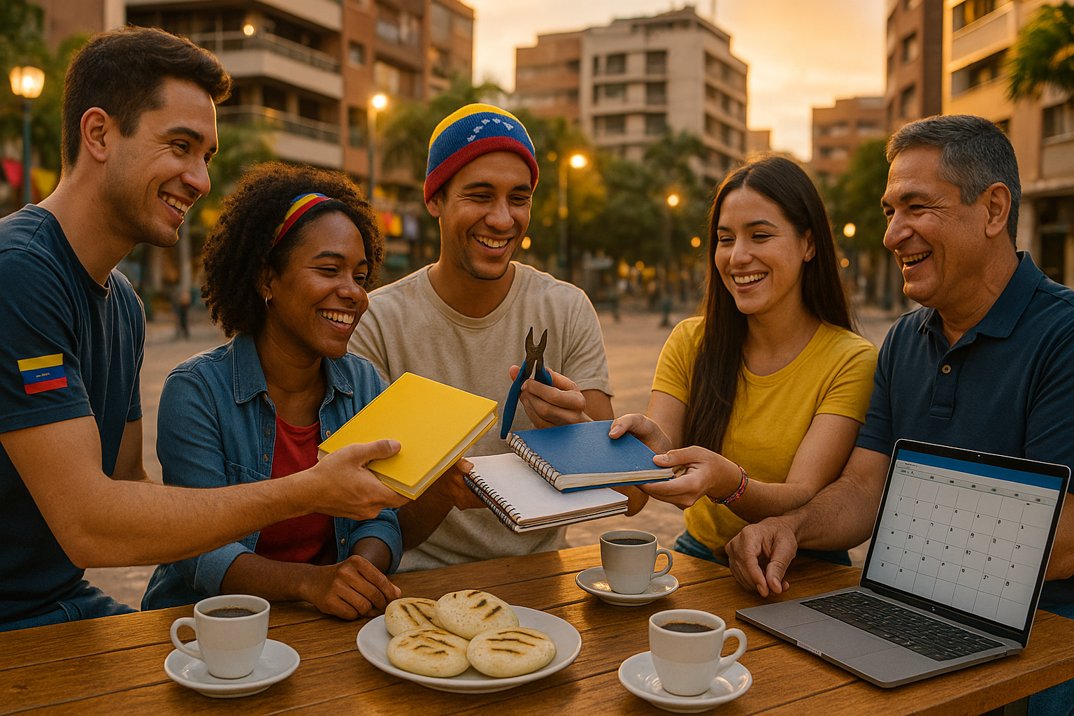 Venezolanos en el exterior intercambian ayuda en un banco de tiempo comunitario