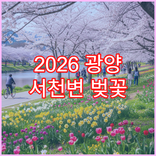 2026 광양 서천변 벚꽃 명소 순위 1위 평일 오전 방문 꿀시간대