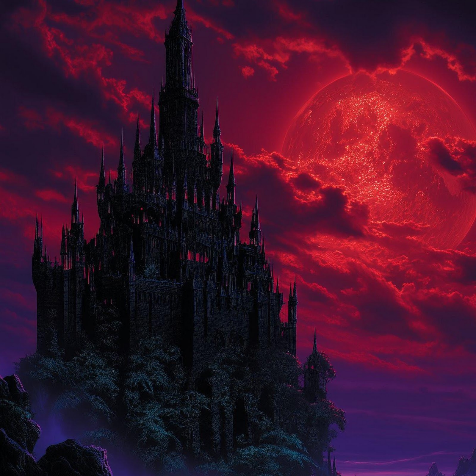 Download Dark Castle Under Blood Moon Full HD iPhone
