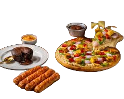 Any Medium Pizza (4 Pcs Garlic Bread 4 Pcs Hot Wings can of soft Drink
