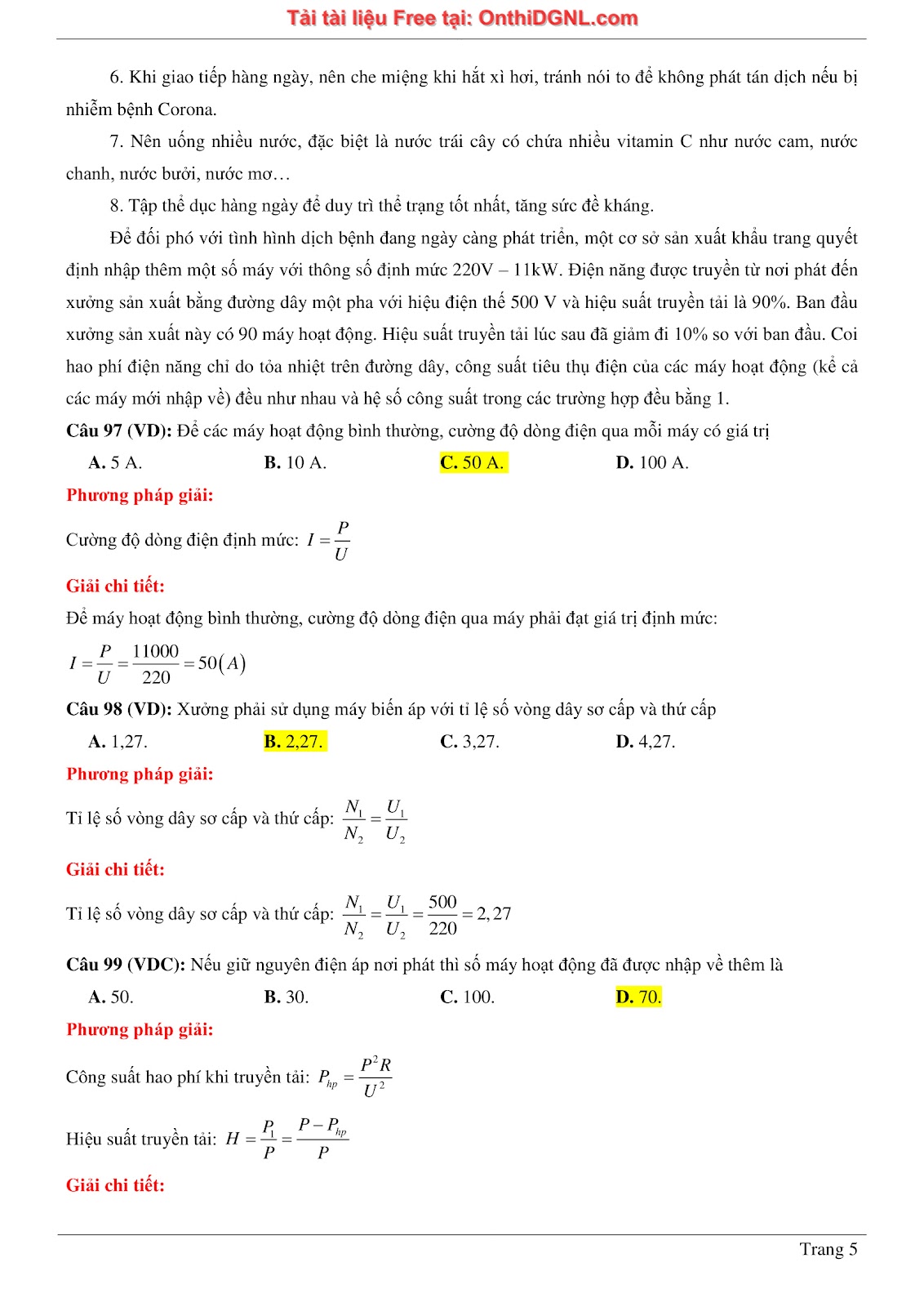 300 bài tập môn Vật Lý - Ôn thi ĐGNL ĐHQG TPHCM Phần 20