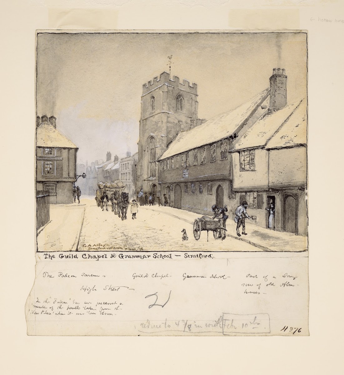 The Guild Chapel and Grammar School Stratford 1878