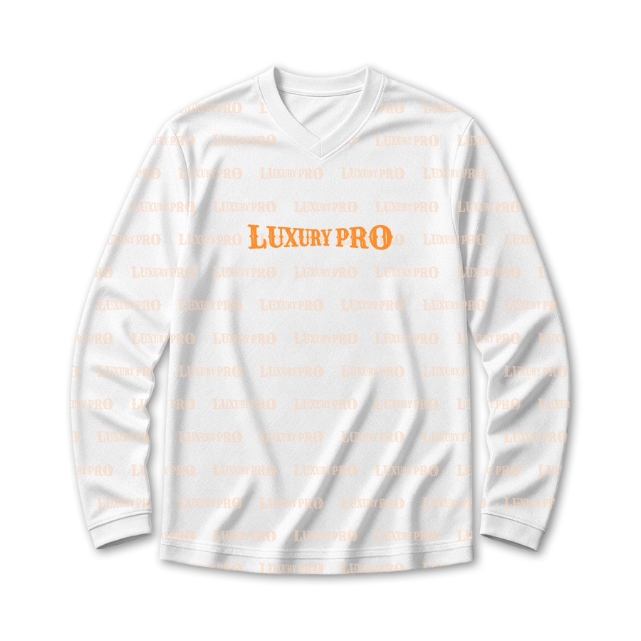AOP MEG Long Sleeve Raglan V-Neck Soccer Jersey + Sleeve Cuff