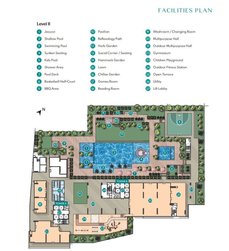 Luminar Residence (Federal Avenue) Type A floor plan — 549 sq ft, 1 bedrooms