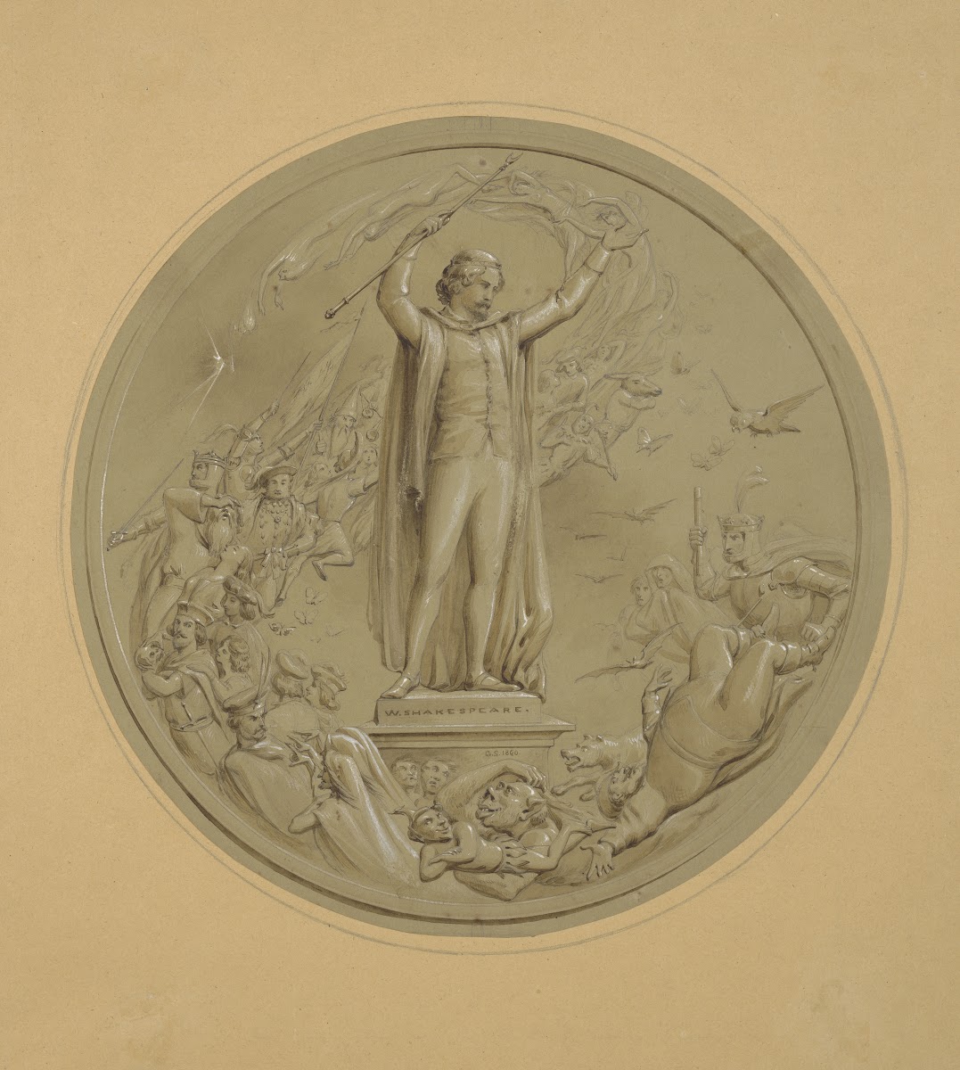 Shakespeare invoking his characters in the plays 1860