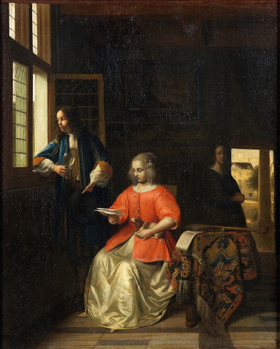 Interior with a Young Lady Reading a Letter 1668