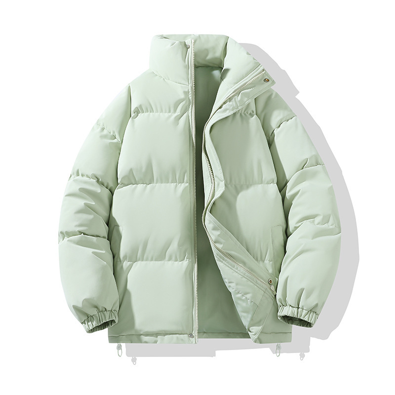Men's quilted jacket, solid color, loose fit, urban style