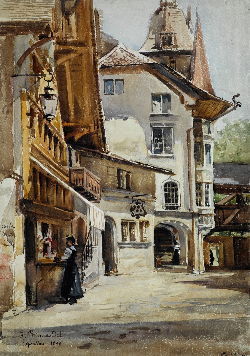 Exposition de 1900 le village Suisse 1900