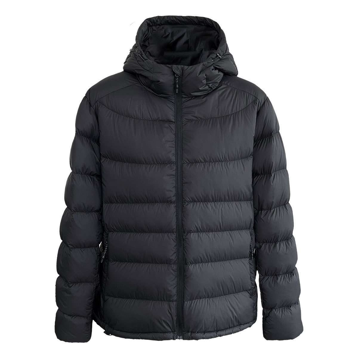 Lightweight women's down jacket with hood, white duck down