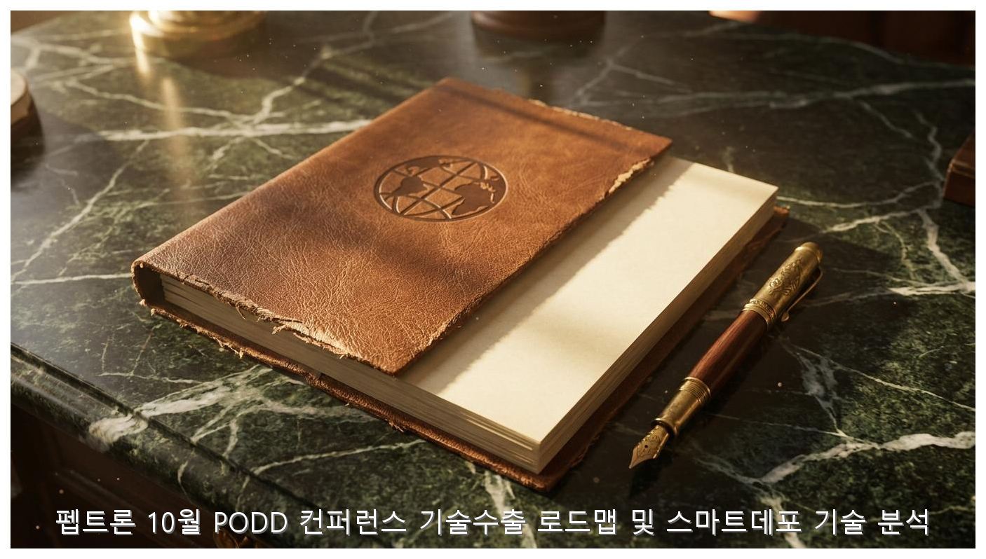 펩트론 10월 PODD 컨퍼런스 기술수출 로드맵 및 스마트데포 기술 분석 핵심 안내 및 분석 인포그래픽 (2)