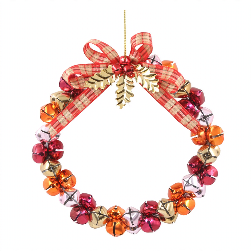 Iron Christmas wreath with bells