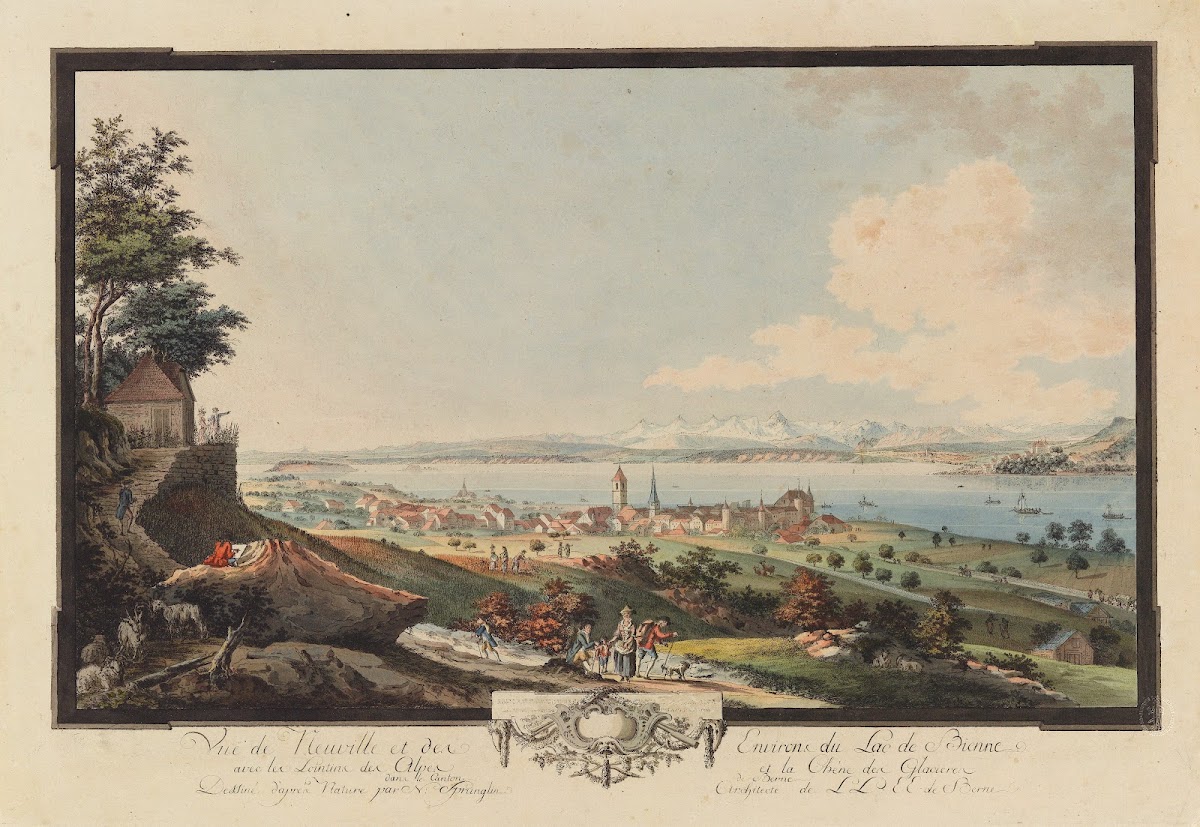 Vuë de Neuville et des Environs du Lac de Bienne