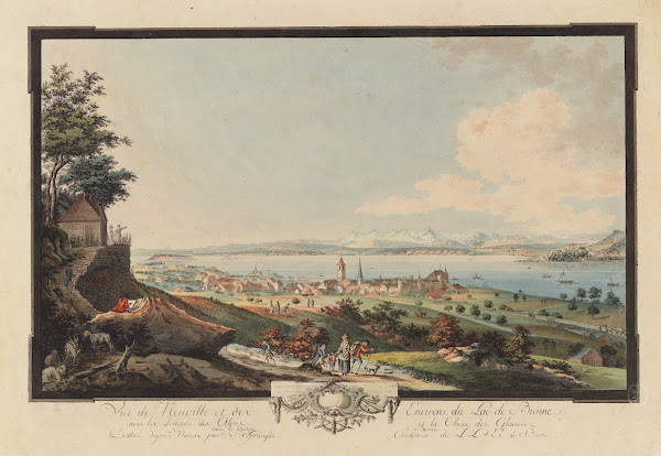 Vuë de Neuville et des Environs du Lac de Bienne