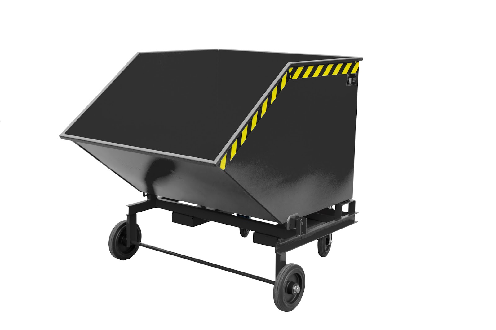Containerwagen KW-ET 1000, gelakt, Zwartgrijs