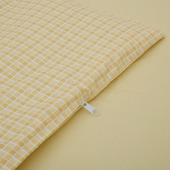 Children's replacement bedding set 3 el Twins Auro Print (calico) fitted sheet yellow