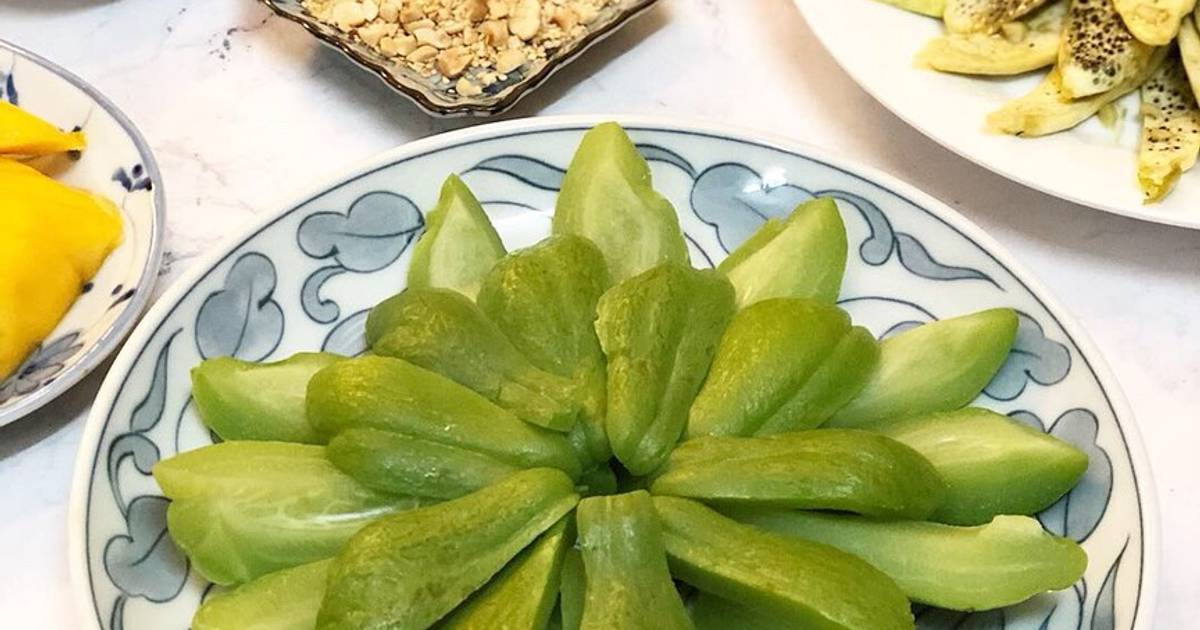 Su su luộc chấm muối vừng