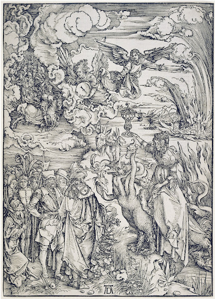 Das babylonische Weib aus der Folge der Apokalypse Urausgabe Deutsch 1498 ca 149