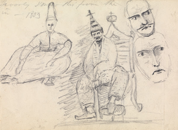 Study of Two Seated Men in Their Traditional Costume 1803