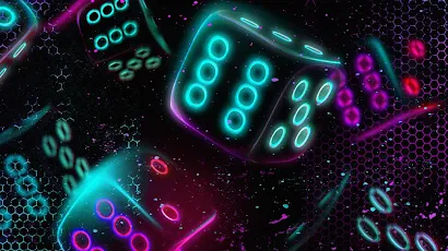 Neon Dice, Dice, Pink, Magenta, Neon Full HD iPhone Wallpaper Background