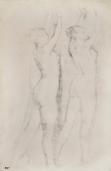 Deux femmes nues les bras levés circa 1898 1900