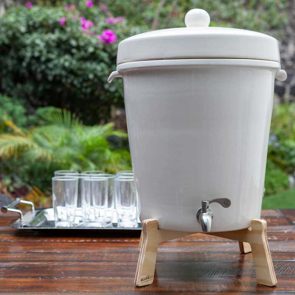 Filtro de agua de cerámica grande Ecofiltro™ 20 L color blanco