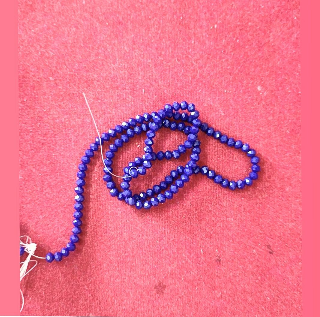 4 mm blue crystal-1 line