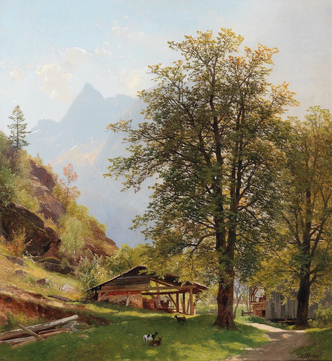 Landscape With Farm Buildings