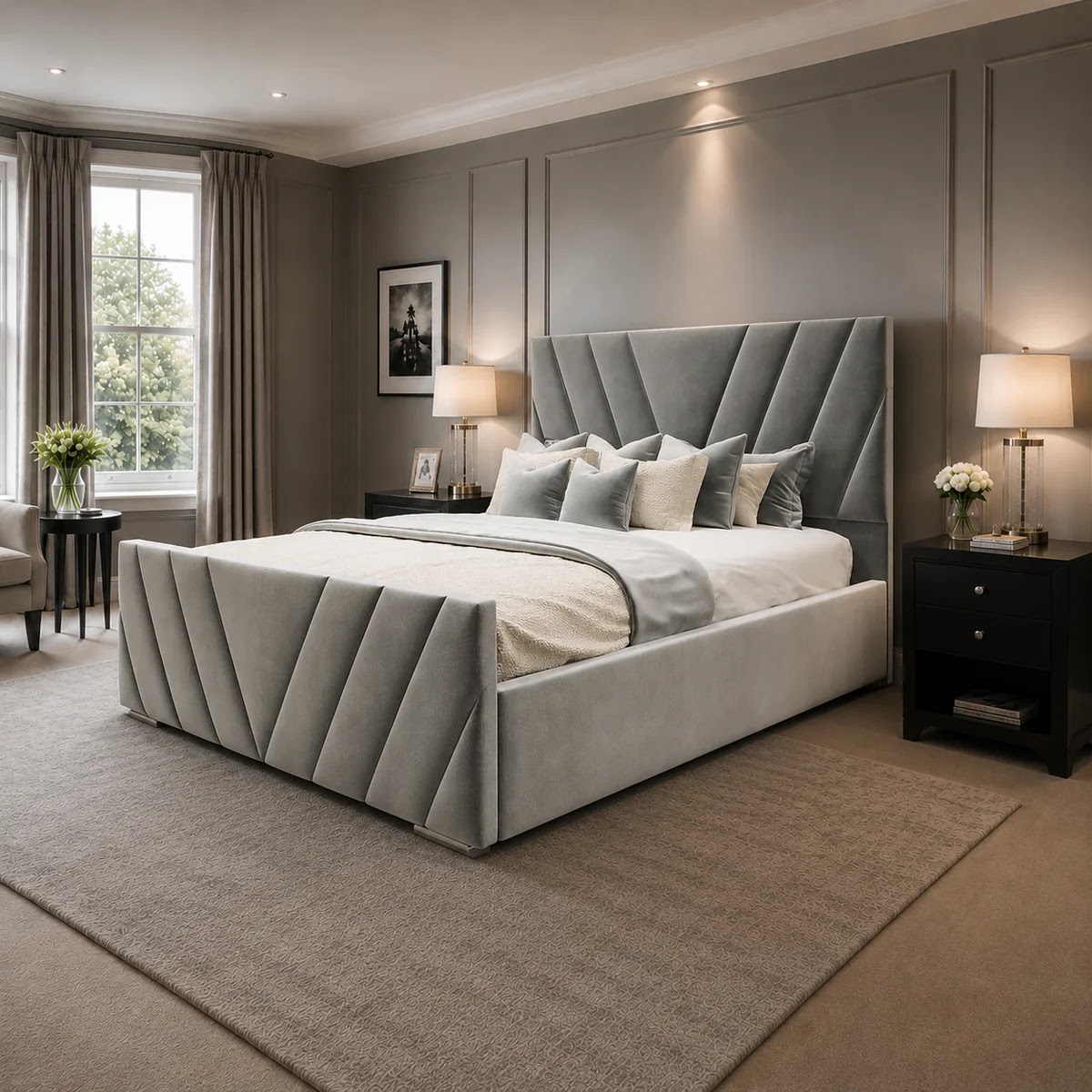 Grey Bed