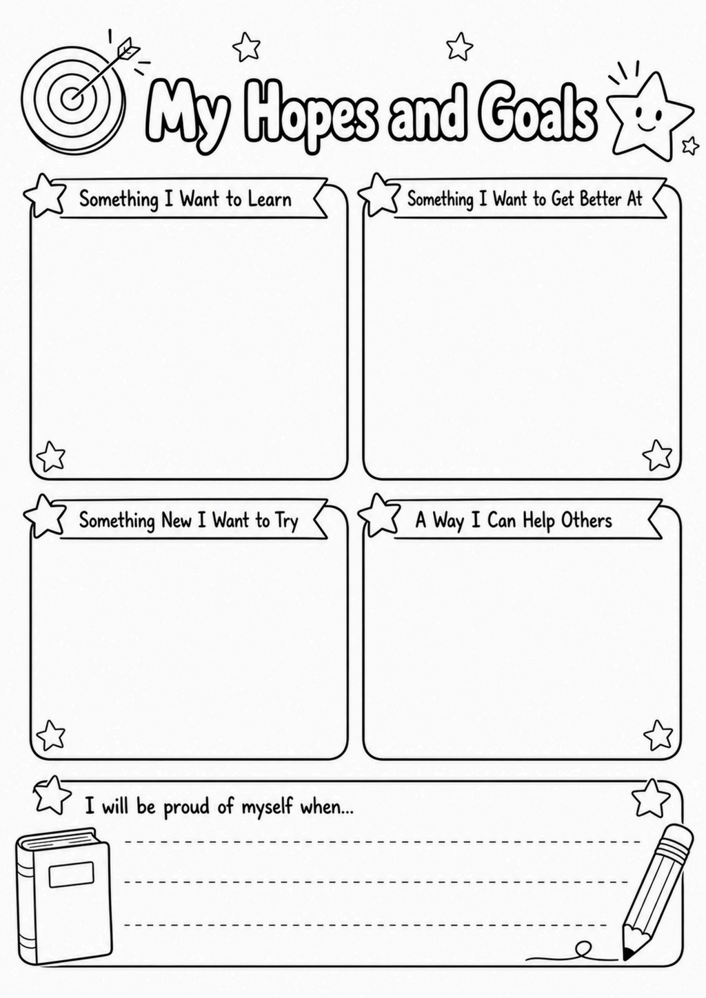 My Hopes and Goals Activity Sheet
