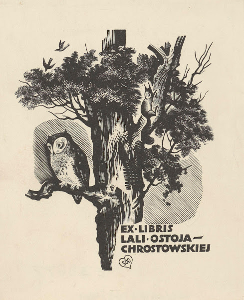 Exlibris Lali Ostoja Chrostowskiej 1939