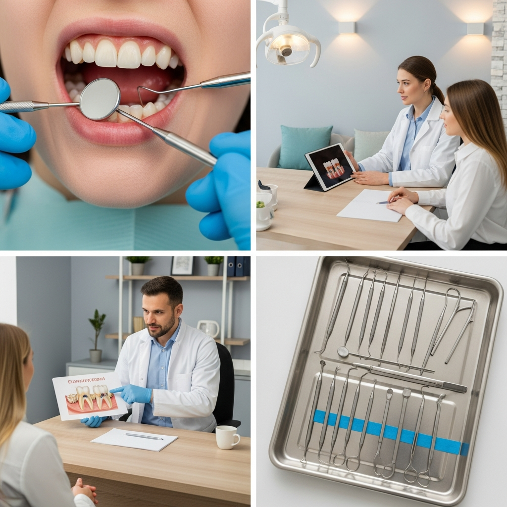 Dental illustration related to dental treatments
