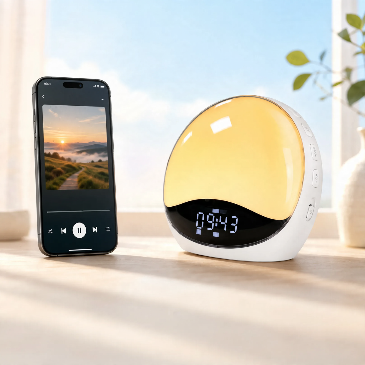 Intelligente LED-Weckleuchte mit Sonnenaufgangssimulation