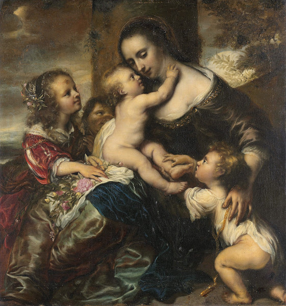 Portrait Of A Woman With Four Children Depicted As Caritas 1650   1678