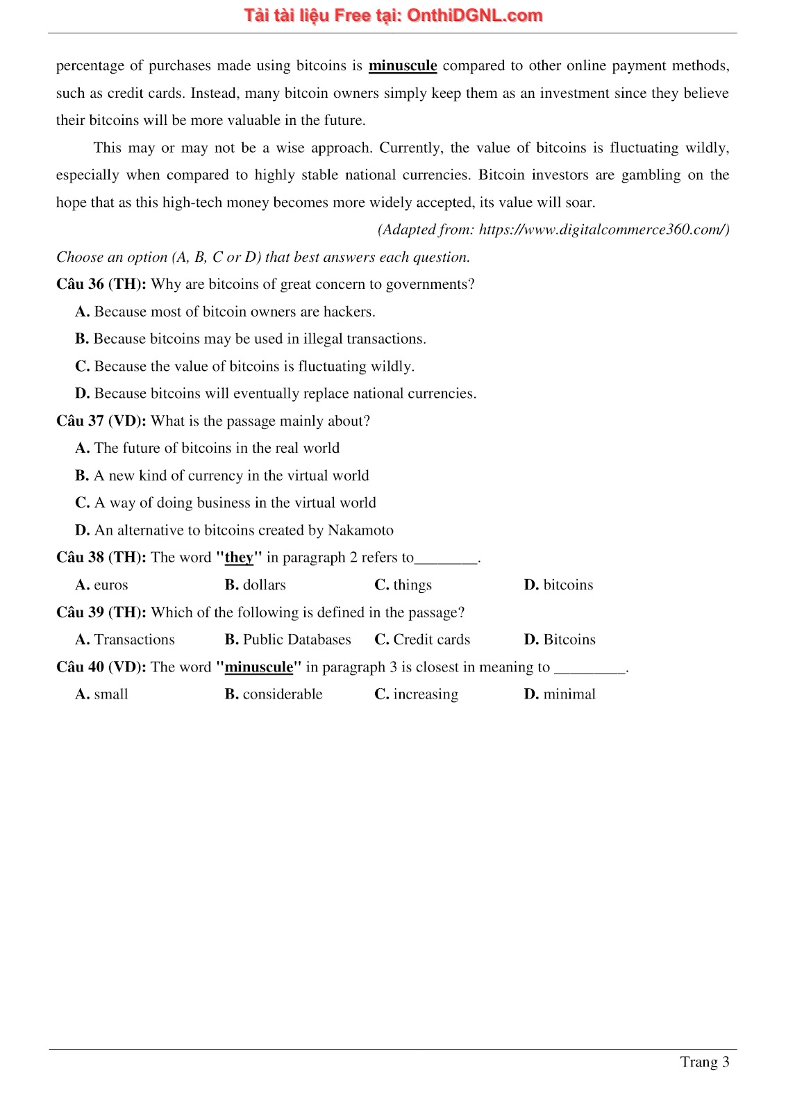 800 bài tập môn Tiếng Anh - Ôn thi ĐGNL ĐHQG TP HCM Phần 17