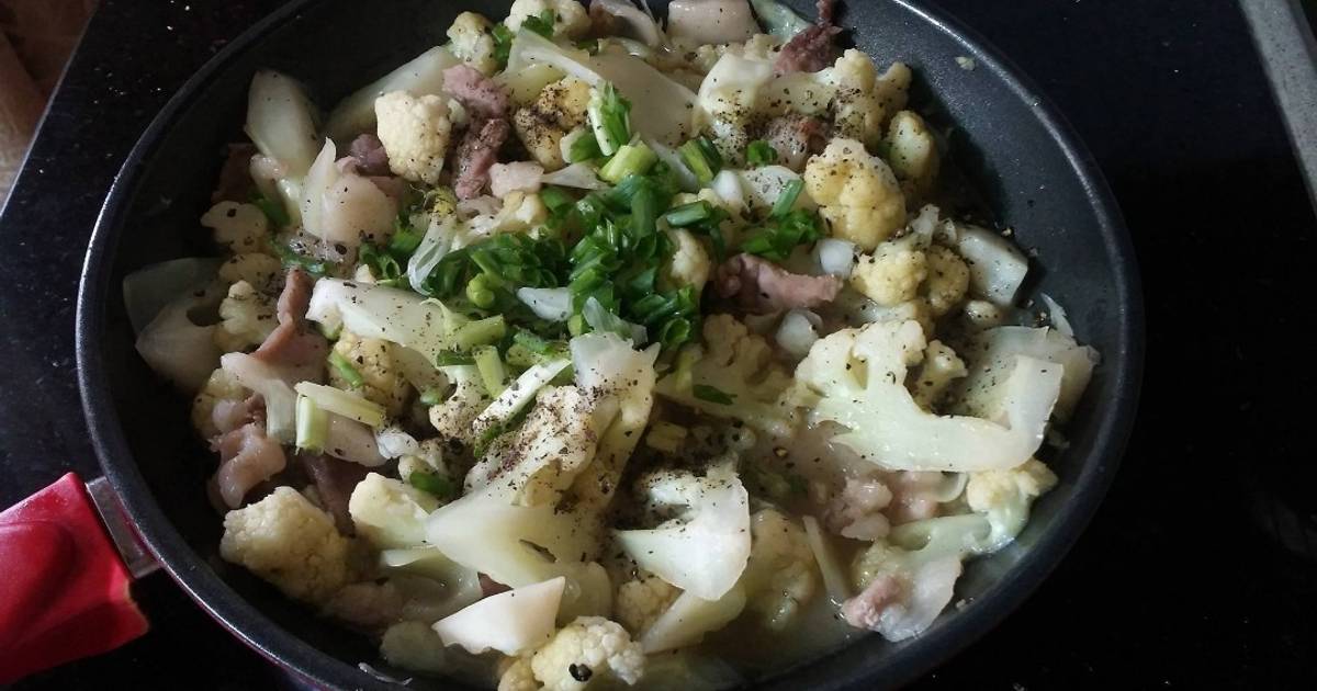 Su lơ xào thịt heo
