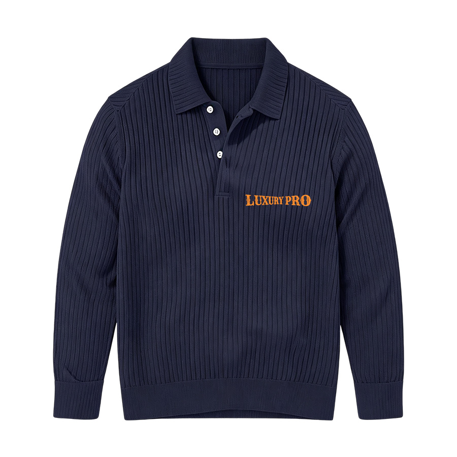 2D‑Vertical‑striped Business Polo Shirt