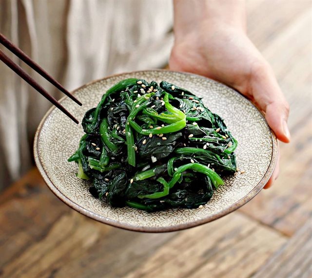 Cải Bó Xôi Trộn Mè