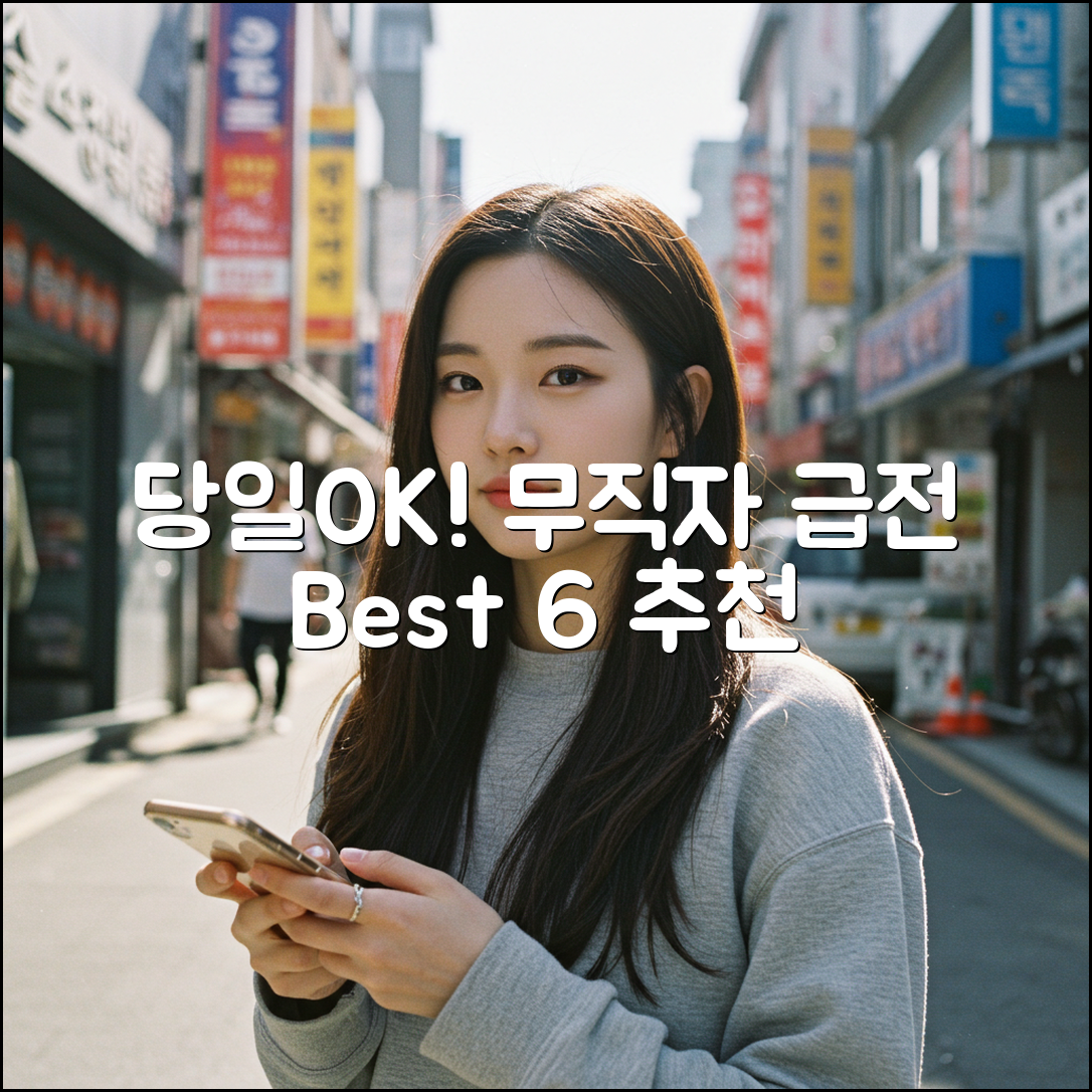 무서류 당일 일수, 무직자 급전 어디서? Best 6 추천