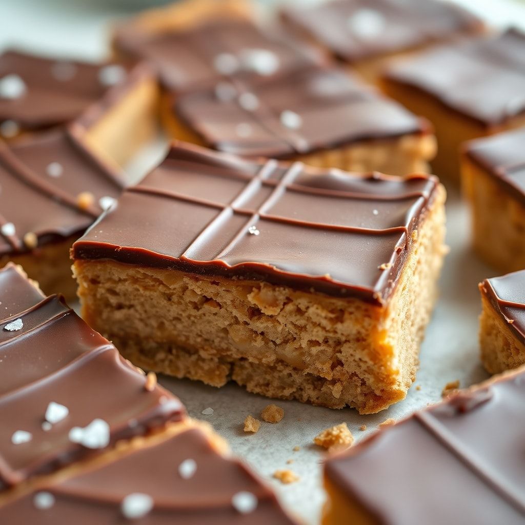 Easy No Bake Peanut Butter Bars with Chocolate Topping – 5-Ingredient Family Favorite finished