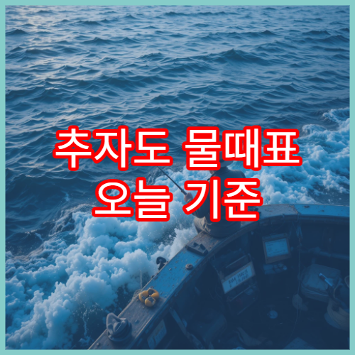 추자도 물때표 오늘 기준 해루질 가능한 시간과 조석표