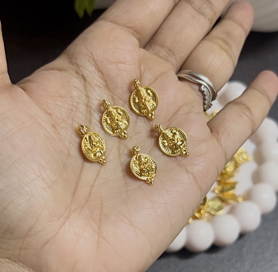 Small Gold Lakshmi Pack 12-LK5-pack of 12
