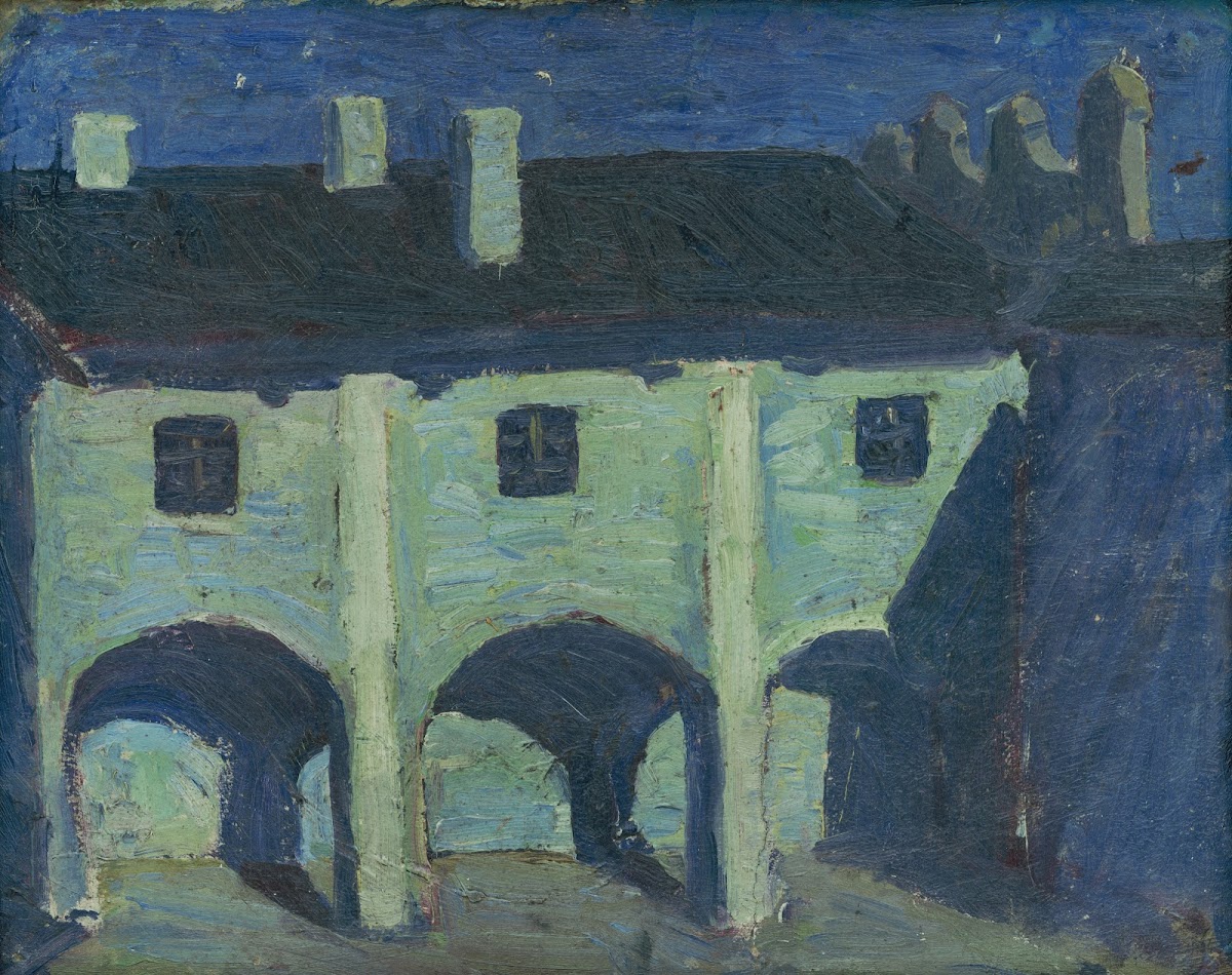 Nádvorie strážskeho kaštieľa 1908