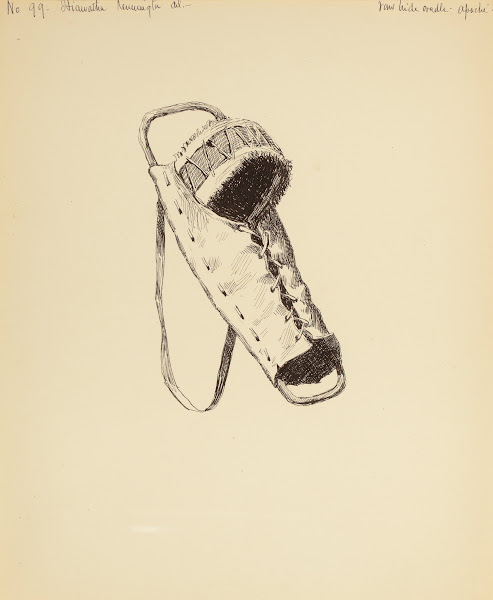Rawhide Cradle Apache illustration from The Song of Hiawatha 1889