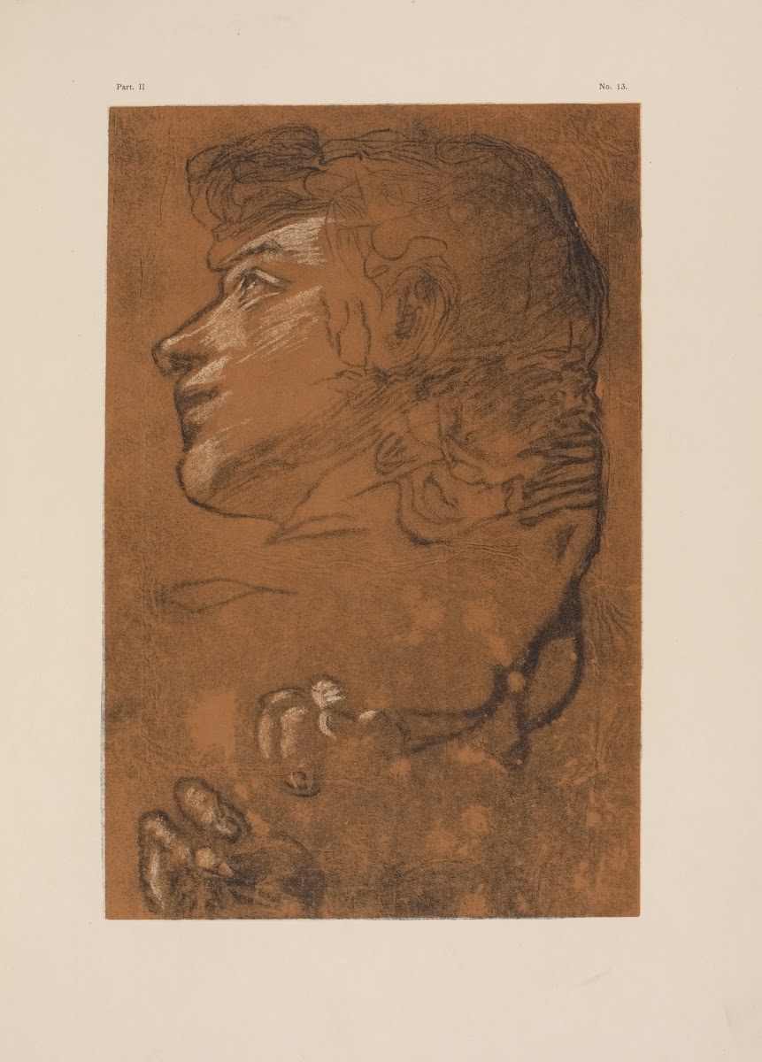 Drawing of head in profile 1900