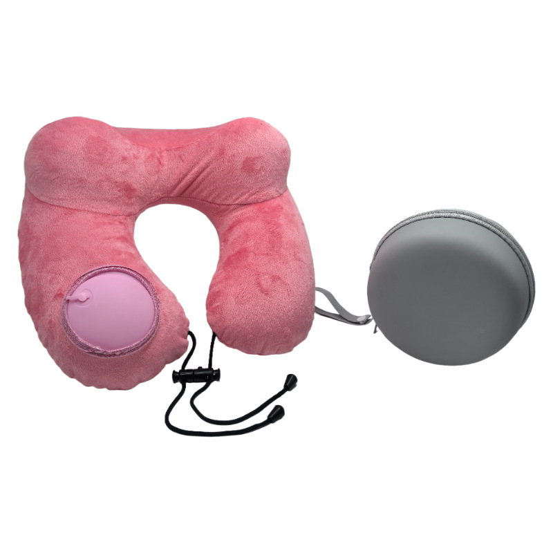 Inflatable U-Pillow for Travel and Flights