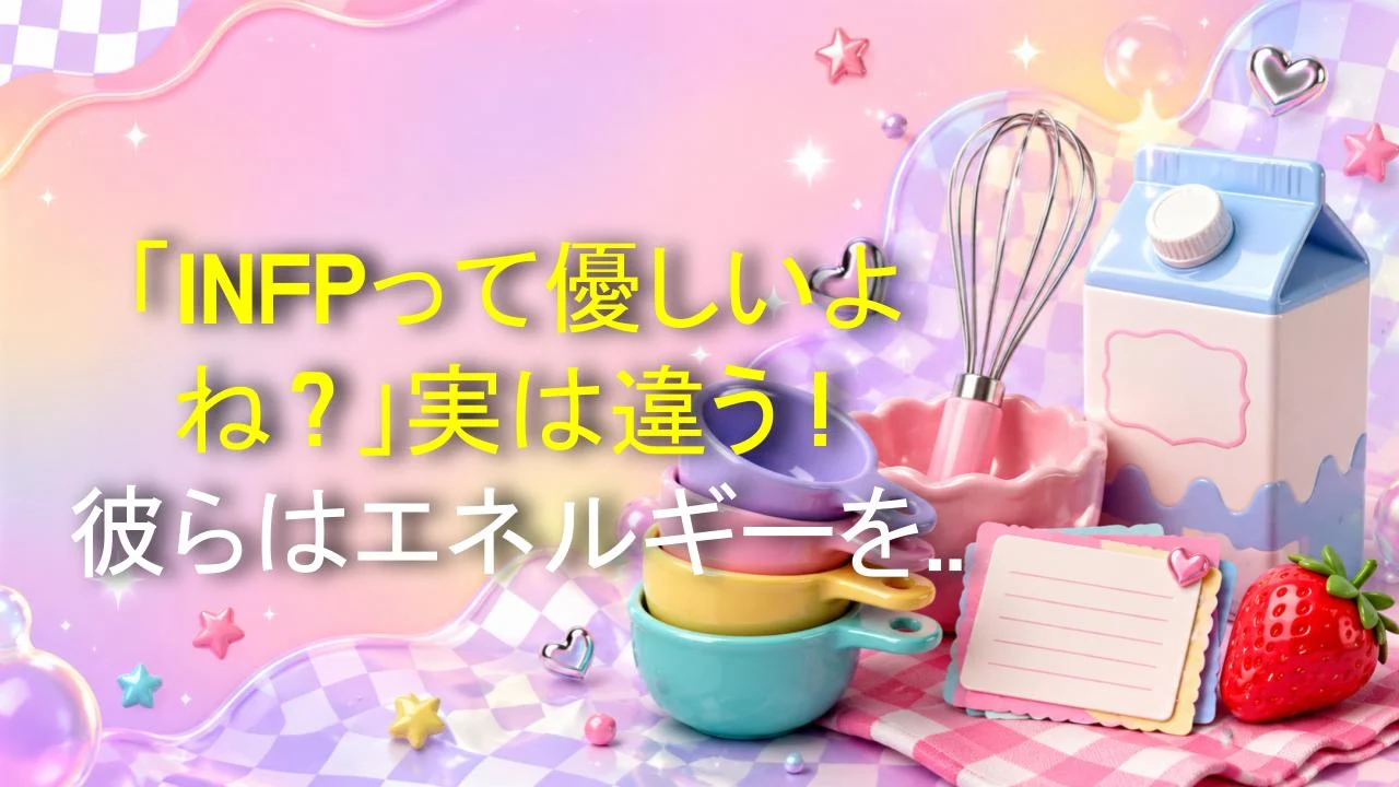 「INFPって優しいよね？」実は違う！彼らはエネルギーを大切なことにだけ使う『高効率人間』なんです