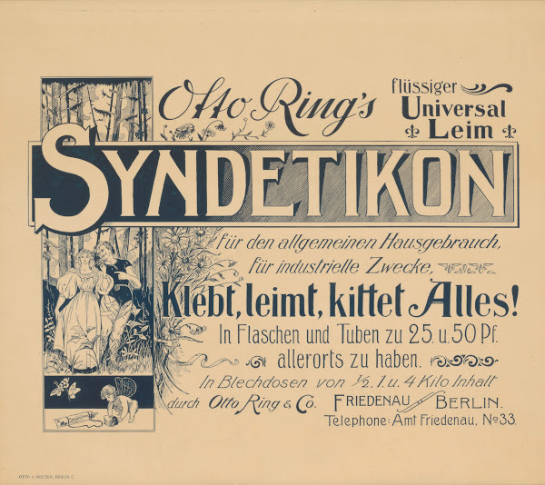 Otto Rings Syndetikon Klebt Leimt Kittet Alles 1890