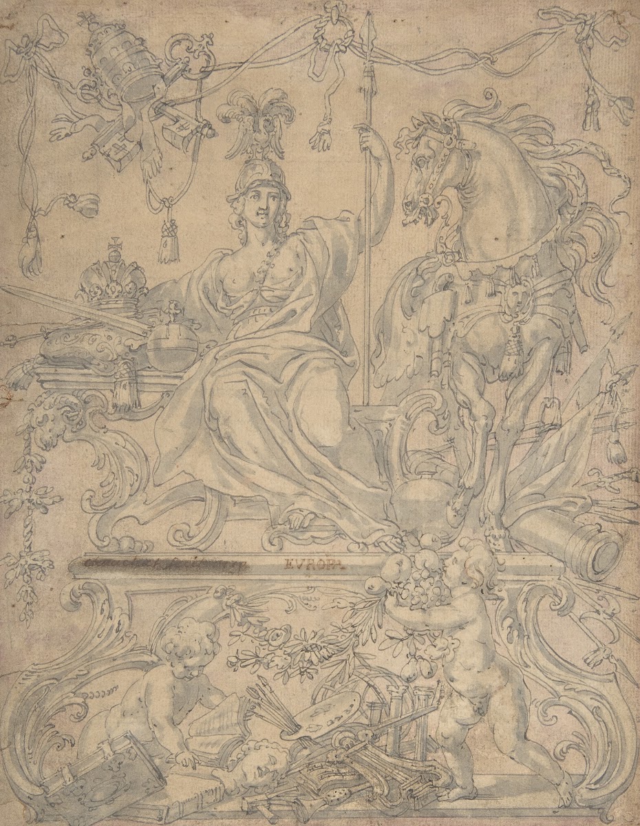 Allegory of Europe from the Four Continents 17th century