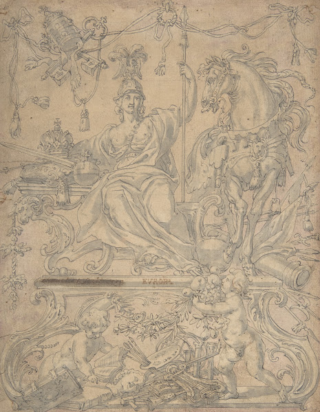 Allegory of Europe from the Four Continents 17th century