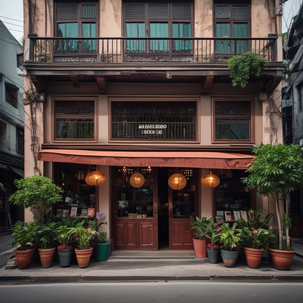 Hình minh họa: Khung cảnh cửa hàng và quy trình kinh doanh